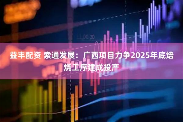 益丰配资 索通发展：广西项目力争2025年底焙烧工序建成投产